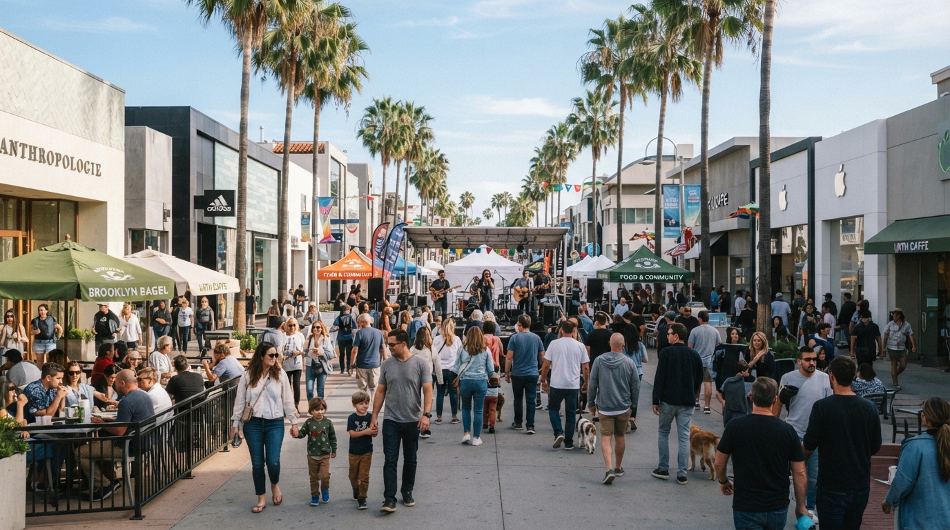 Community event transforming Third Street Promenade into a pedestrian gathering space