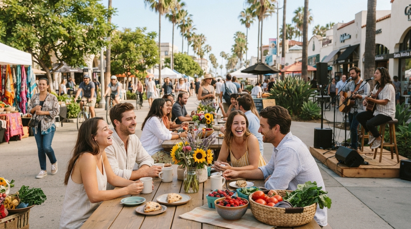 Forever Summer outdoor gathering on Third Street Promenade in Santa Monica