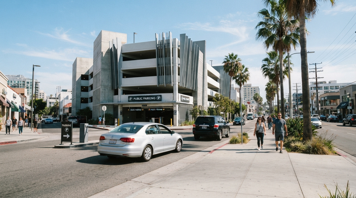 Public parking garage near Third Street Promenade in Santa Monica